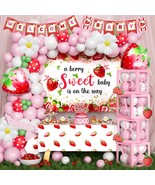 152 Pcs Strawberry Baby Shower Decorations Girl, A Berry Sweet Baby Is O... - $56.99