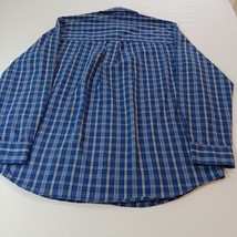 Chaps Men's Blue & Yellow Cotton Check Button-Down Collar Shirt Long Sleeve L image 2