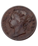 1884 Straits Asentamientos Centavo Moneda ( Muy Fino + Estado) Km # 9a - $113.02 CAD