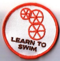 Vintage Wheelchair Swimming Patch Wheelswim Learn To Swim - $2.96