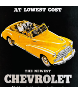 1947 Chevrolet Yellow Convertible Advertisement Vintage Automobilia Newe... - $29.99