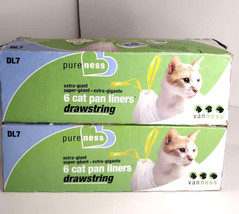Van Ness Drawstring Cat Pan Liners DL7 2x6 pcs Total 12 pcs up to 22&quot;x18&quot; - £7.52 GBP