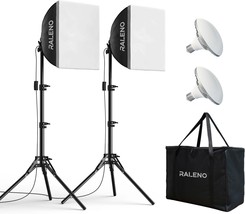 Raleno Softbox Lighting Kit, 16&#39;&#39;X16&#39;&#39; Photography Studio Equipments Wit... - $103.92