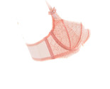  L&#39;AGENT BY AGENT PROVOCATEUR Womens Bra Elegant Sheer Lace Pink Size S - $47.80