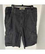 Wrangler Cargo Shorts Mens 34 Blue Gray Ripstop Stretch Relaxed Fit Pockets - $25.76 CAD