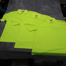Clique Polo Shirt Mens XL Yellow Casual Golf Golfing Rugby Set Of 3 Athl... - $29.68