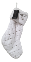 Christmas Rachel Zoe White Faux Fur Silve Coquette Bow Rhinestones Stock... - €32,12 EUR