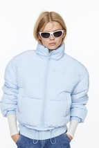 H&amp;M Women&#39;s Warm Winter Puffer Jacket Sky Light Blue Sz Xxs Nwt New With Tag - £64.94 GBP