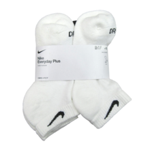 Nike Everyday Plus Cushion Low Socks White 6 Pack Women&#39;s 6-10 / Youth 5... - $26.99