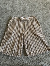 Hollister Shorts Vintage  Plaid Button Fly Mens Size 32 Cotton Pocket Preppy - £13.44 GBP