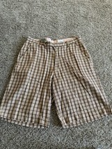 Hollister Shorts Vintage  Plaid Button Fly Mens Size 32 Cotton Pocket Pr... - $16.82