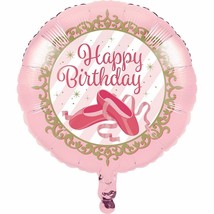 Twinkle Toes &quot;Happy Birthday&quot; Metallic Balloon Ballerina Ballet - £3.30 GBP