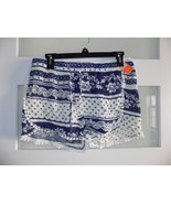 West Loop Blue Floral Print Shorts Size L/XL Women&#39;s NEW - $23.71 CAD