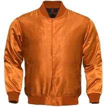 Letterman college baseball bomber sports jacket wear super orange - £52.38 GBP