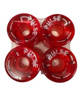 NEW 4 Pack Atom Pulse Red 78A 65mm Roller Skate Wheels - $38.60