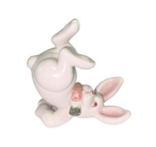 Vintage Fitz & Floyd Tumbling Bunny Rabbit Porcelain Figurine Hand Painted image 5