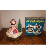 Nice MCM Santa On Rooftop Music Box-Jingle Bells-Reindeer-Trees-Japan-IOB - $203.68 CAD