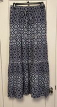Women&#39;s A Line Maxi Skirt Boho Floral Print Elastic Waist Tiered Drawstring Long - £17.88 GBP