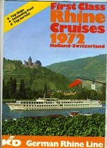 First Class Rhine Cruise 1972 Booklet KD German Rhine Line Holland Switzerland - £18.93 GBP