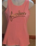 Cat & Jack Tween Girls Size XL 14-16 Pink Sleeveless Tank Top Adaptive Fearless - $8.86