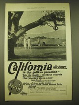 1924 Santa Fe Railroad Ad - California all winter is the golfers paradise - £14.59 GBP