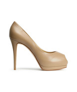Giuseppe Zanotti Sharon 140 Stilleto Nude Sand Leather Peep Toe 5.75&quot; He... - $452.26 CAD
