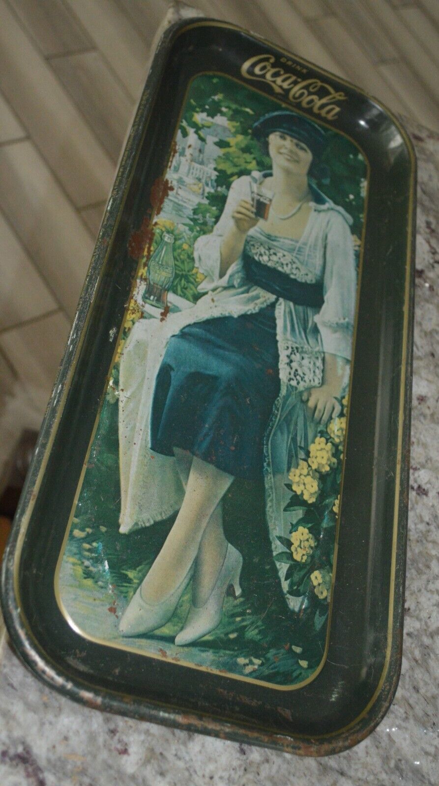Primary image for Vintage Original 1973 Coca Cola Gibson Girl Flapper Serving Tray 1921 Advertisem