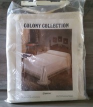 Vintage Colony Collection Craft DIY Embroidery Coverlet 104x128 Cotton G... - $69.79