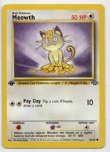 Pokémon Meowth 56/64 1999 WOTC Jungle Set Ungraded 1st Edition - £7.85 GBP