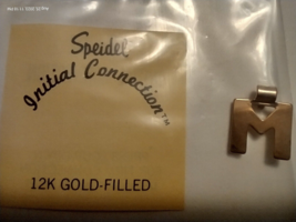 Vintage Speidel Initial Conection 12K Gold Filled Letter Pendants Letter M - £11.50 GBP