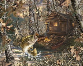 Whimsical Practicality Fishing Scene Cake Topper, by Whimsical Practicality - $266.44 MXN