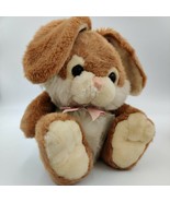 16&quot; VINTAGE lemonwood asia ltd BROWN WHITE BUNNY RABBIT STUFFED ANIMAL P... - $32.08
