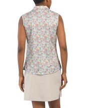 NWT Ladies Bermuda Sands Aquamarine Noor Sleeveless Mock Golf Shirt - M image 2
