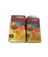 TDK Superior Quality VHS Standard Grade 6 Hrs Ea Videotapes  3pk +2 Pk =... - £8.56 GBP