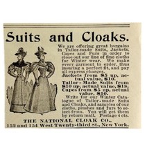 National Cloak Co Suits Cloaks 1894 Advertisement Victorian Fashion ADBN... - $9.99