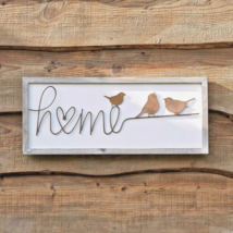 Home Sign in wood and copper - £30.28 GBP