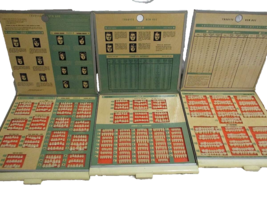 1950&#39;s Trubyte New Hue 3 Tray Case Dentist Teeth Mold Sample Guides - £237.40 GBP