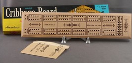 Vintage Complete Wood Toy Strategy Game ES Lowe Cribbage Board &amp; Pins - $234.52 MXN
