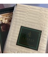 NewVintage Ralph Lauren 52nd Street Jacquard Cream European Shams Sateen... - €77,11 EUR