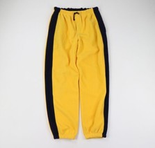 Vtg 90s Fila Mens Medium Color Block Cuffed Fleece Joggers Jogger Pants Yellow - £39.34 GBP