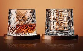 interoknack Luxury Crystal Whiskey Glass Set  Thickened Rotating Old Fa... - $3,678.44 MXN