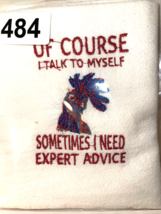 Dish Towel Expert Advice Rooster 100% Cotton Machine Embroidered 30&quot; x 30&quot; - £7.75 GBP