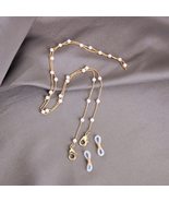 Pearl and Gold Balls High Quality Eyeglass Neck Chain Eyewear Lanyard - $218.95 MXN