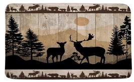 Rustic Elk Memory Foam Bath Mat 17.7x29.5 Soft Plush Deer Rug - $46.52