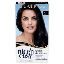 Clairol Nice&#39;n Easy Permanent Hair Dye, 2 Black Hair Color, Pack of 1 - £13.45 GBP