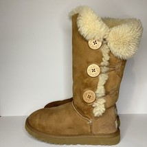 UGG 1016227 Bailey Button Triplet II Size 7 Women&#39;s Tall Boots - Chestnut - $79.99