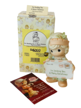 Precious Moments Figurine Enesco vtg NIB box 455601 Sending You Merry Christmas - £23.29 GBP