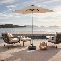 9ft Khaki Patio Umbrella w/ Tilt &amp; Crank - $1,919.73 MXN