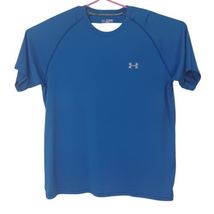 Under Armour Run Heatgear Loose Fit T Shirt Men 2XL Blue Short Sleeve - £8.92 GBP