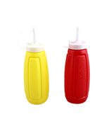 2pk Plastic Squeeze Bottles for Ketchup &amp; Mustard, 10oz, BPA-Free, free ... - $130.58 MXN